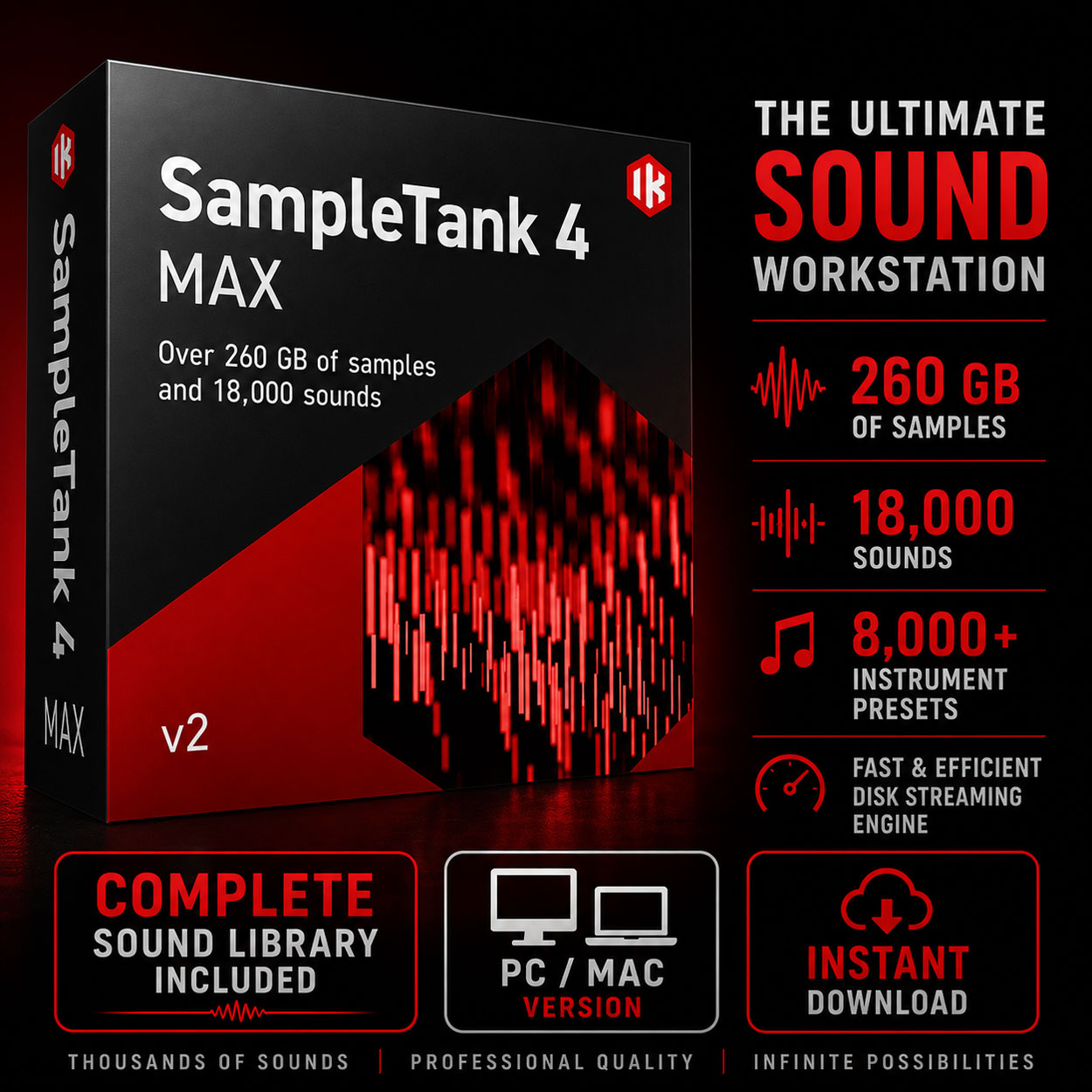 SampleTank 4 MAX + Complete Sound Library [22 DVD]