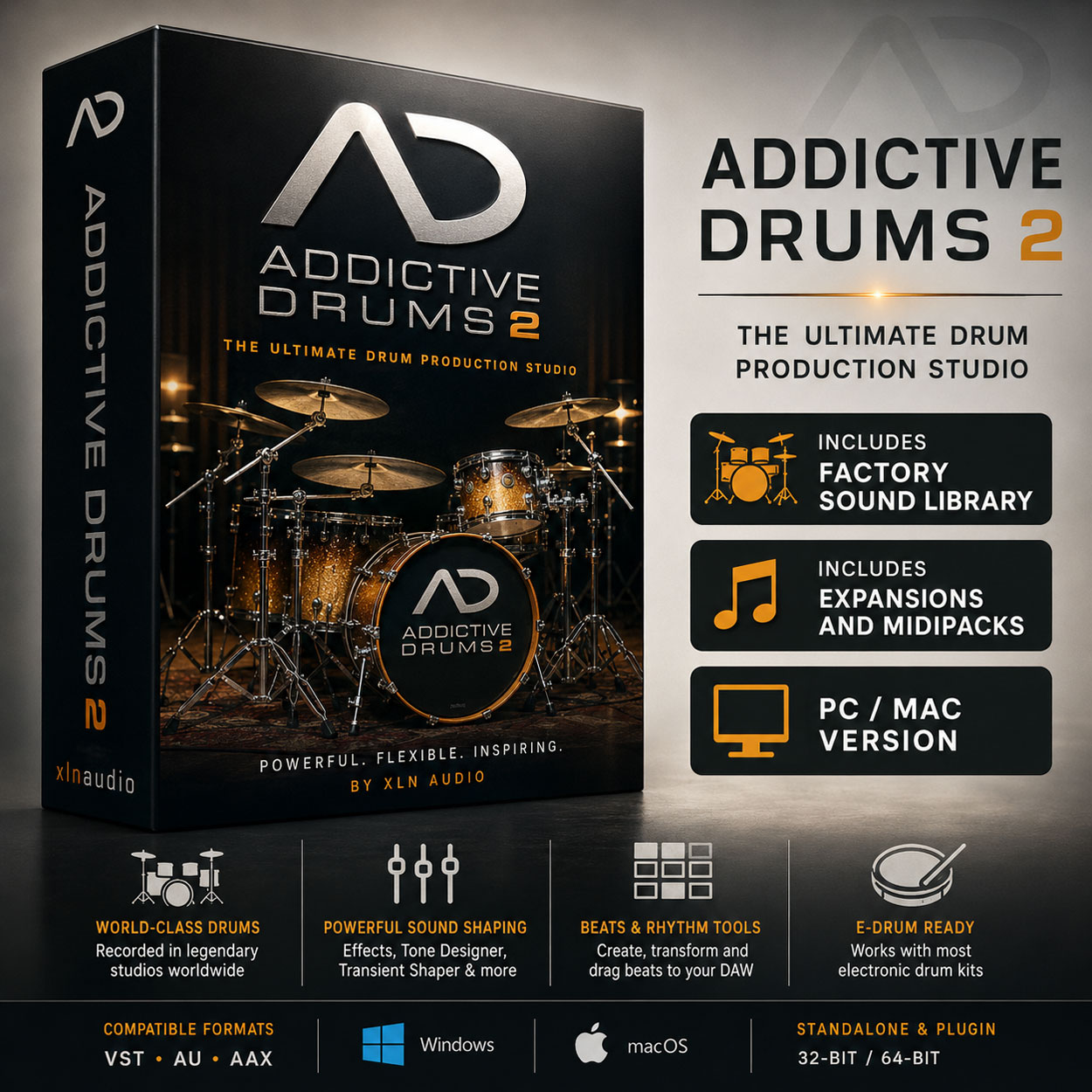 XLN Audio Addictive Drums 2 + All Libraries XLN Audio Addictive Drums 2 + All Libraries